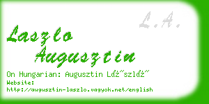 laszlo augusztin business card